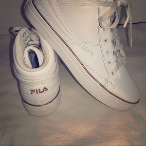 White Fila sneakers, high tops